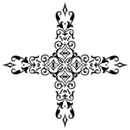 isolated ornamental cross