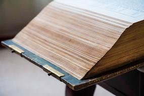 open antique christian bible
