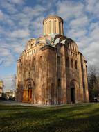 cathedral in light and shadow in chernihiv
