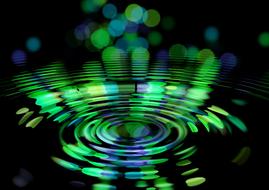 abstract background, wave circle