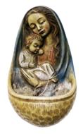 Holy Water Container, virgin Maria with baby Jesus