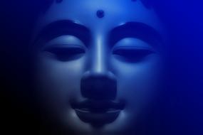 blue Buddha face