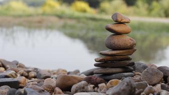 Balance Stones on waterside