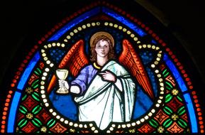 angel with cup, Church Window