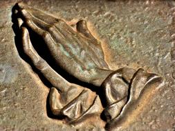 Praying Hands Metallic