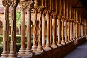 columns of a monastery in Sicily