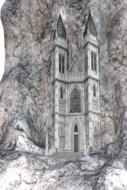 rock church building drawing