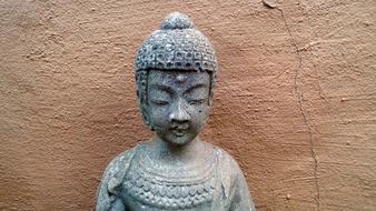 Buddha Statue Religion and red wall