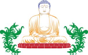buddhism religion statue drawing