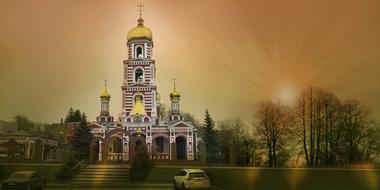 Church Temple Evening