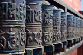 prayer wheel in Nepal
