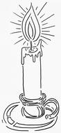 candle as a black and white drawing