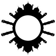 drawing of mosque islam silhouette