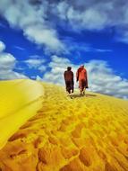 Buddhism Monk In Desert