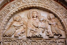 Relief Madonna stone