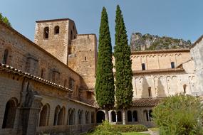 Beautiful Saint Guillhem Le-desert with plants in France