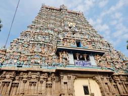 India Temple and sky