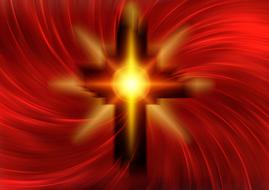 jesus faith red drawing