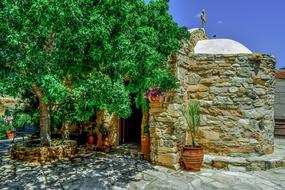 Church Orthodox tree
