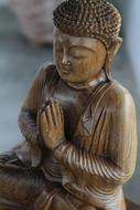 decorative wooden buddha statue