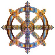 decorative dharma wheel
