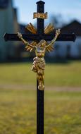 jesus Cross gold grass