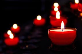 Candle Mourning Church red