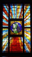 hugging people, Stained Glass Window of Church