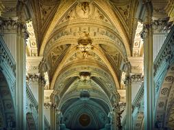 Beautiful church in colorful baroque style in DÃ¼sseldorf, Germany