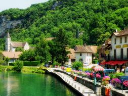 France Village and water lake