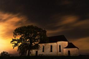 Church Chapel and big tree