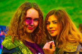 portrait of girls on The Festival Of Colors