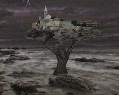 composing island tree