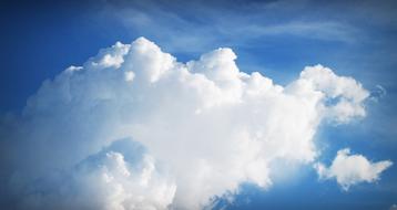 fluffy white Cloud at Blue sky