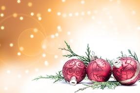 Decoration Red Christmas Time banner drawing