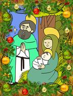 clipart of nativity scene our lady