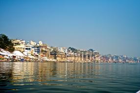 Varanasi River and city India