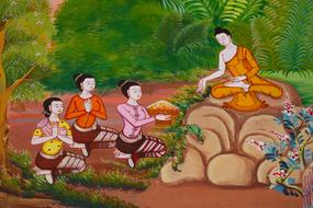 drawn disciples of Buddha