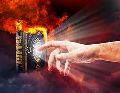 Bible Flame Fire hand