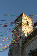 Church Mexico flags