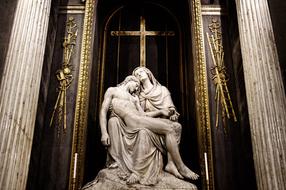 Jesus Church statue, milan, italy