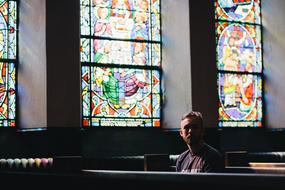 man in church