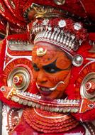 Theyyam Red Kerala face