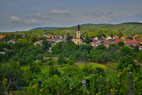panorama of Noszvaj village in northern Hungary