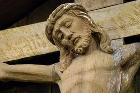 Wooden statue of jesus Cross