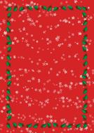 Beautiful red and white background with green leaves