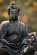 Zen Buddha bronze statue