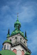 green roof of a church in Lviv