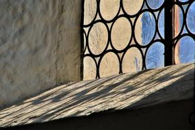 round grid in the church