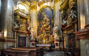 gold Cathedral Interior Prague